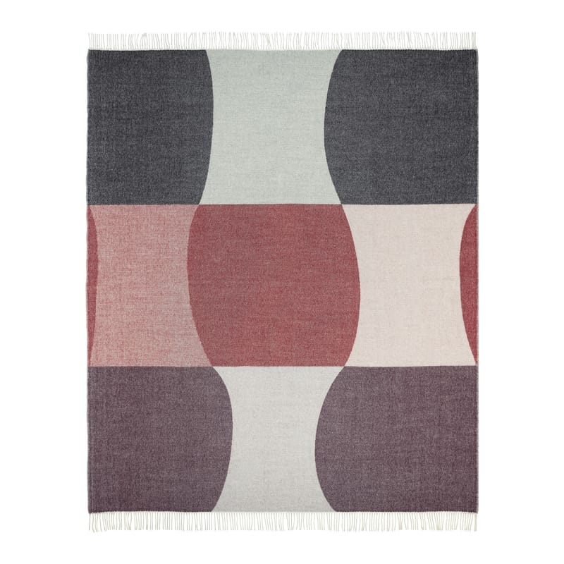 Décoration - Tapis - Plaid Sambara tissu multicolore / 140 x 180 cm - 100% laine - Marimekko - Sambara / Rouge, rose, gris - Laine