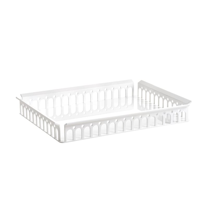 Table et cuisine - Plateaux et plats de service - Plateau Piazza plastique blanc / 48 x 37 cm - Kartell - Blanc opaque - Technopolymère thermoplastique