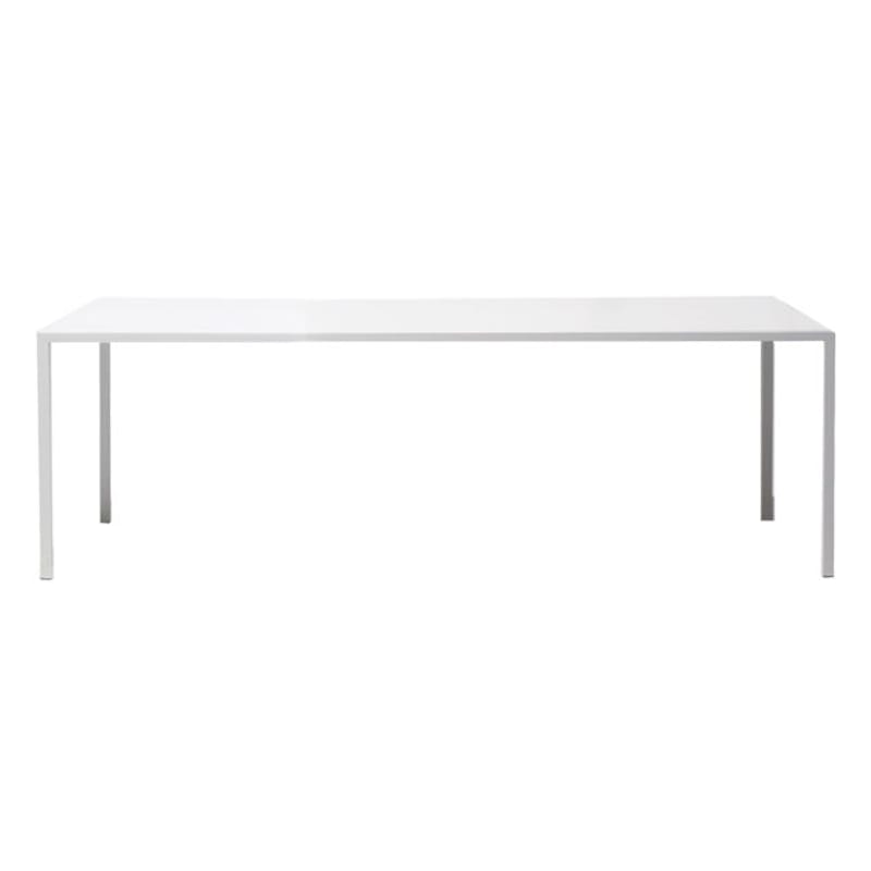 Mobilier - Mobilier d\'exception - Table rectangulaire Tense métal plastique blanc / 100 x 200 cm - Résine acrylique - MDF Italia - 100 x 200 cm - Blanc - Aluminium revêtu de résine