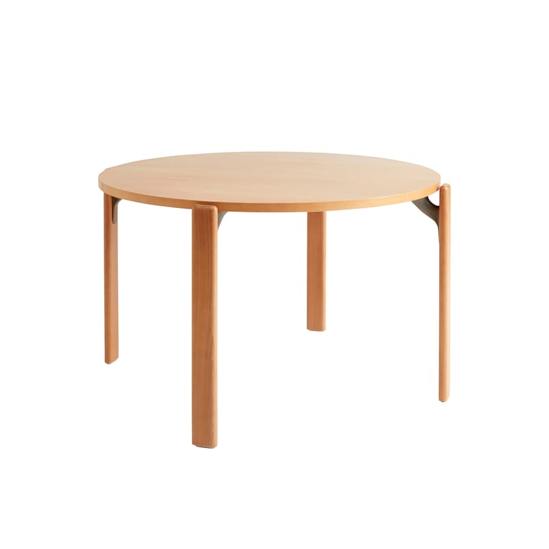 Mobilier - Tables - Table ronde Rey bois naturel / By Bruno Rey x Dietiker, 1971 - Ø 128,5 cm - Hay - Bois clair - Contreplaqué de hêtre, Hêtre massif