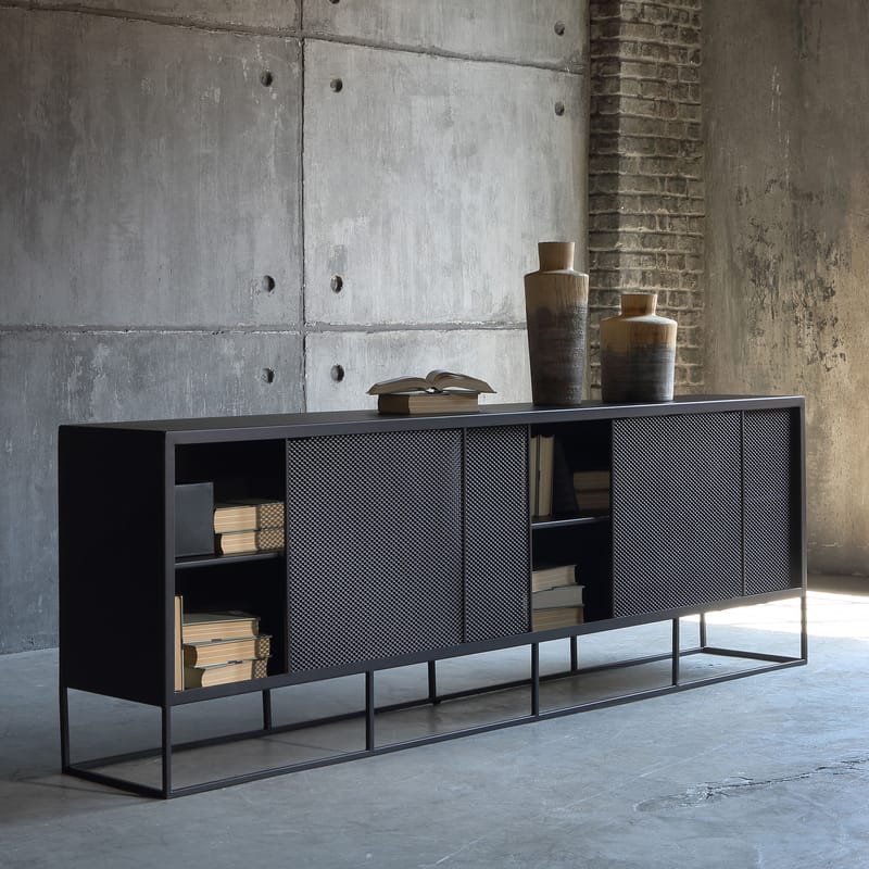 Black shop steel dresser