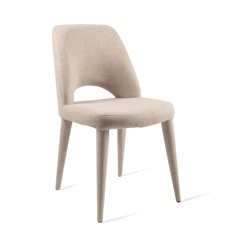 Möbel - Stühle  - Gepolsterter Stuhl Holy textil beige / Stoff - Pols Potten - Naturweiß - Metall, Polyester-Gewebe, Schaumstoff