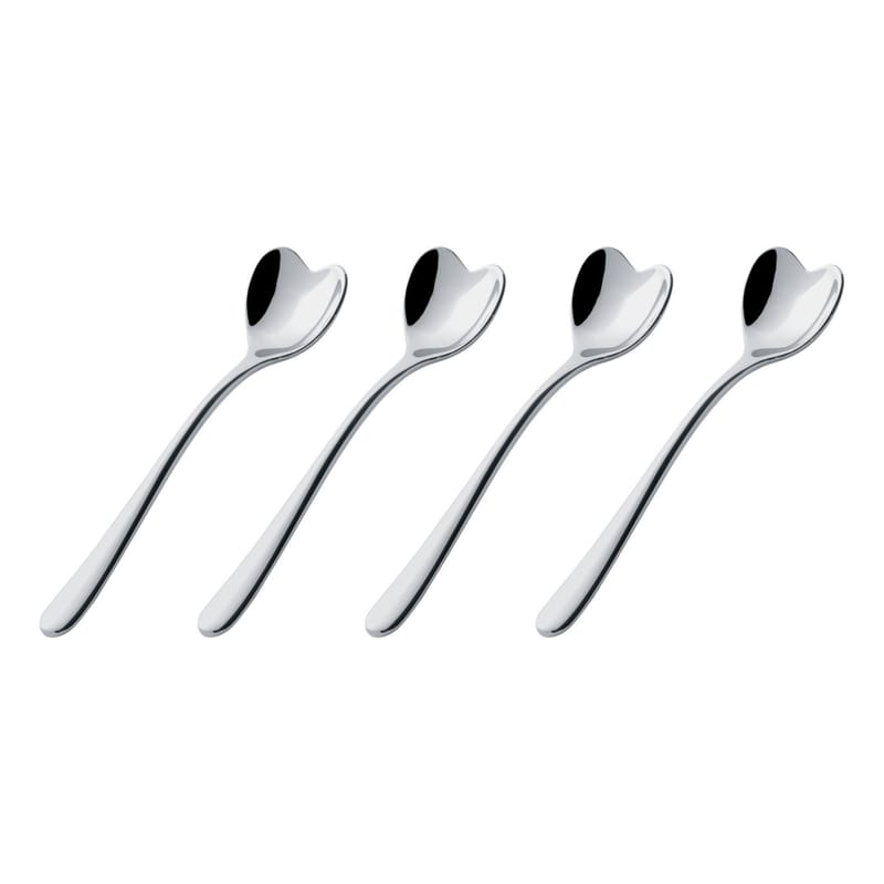 Tisch und Küche - Besteck - Kaffeelöffel Mirri metall 4 Stück - Alessi - Stahl - rostfreier Stahl