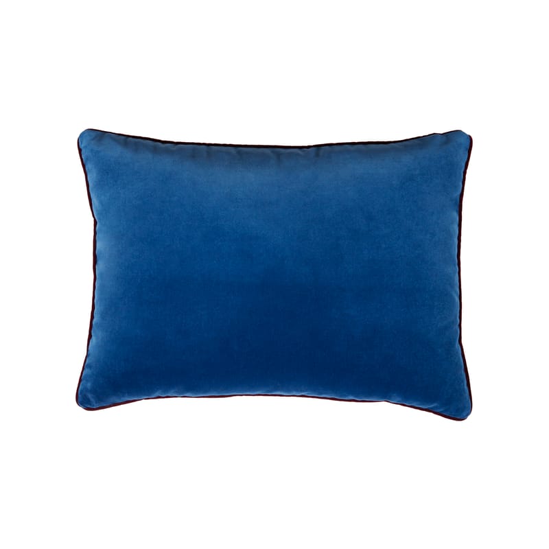 Dekoration - Kissen - Kissen Bibi Big textil blau schwarz / 48 x 35 cm - Exklusiv - Lelièvre Paris - Natutilus blau / Schwarz - Gewebe, Schaumstoff