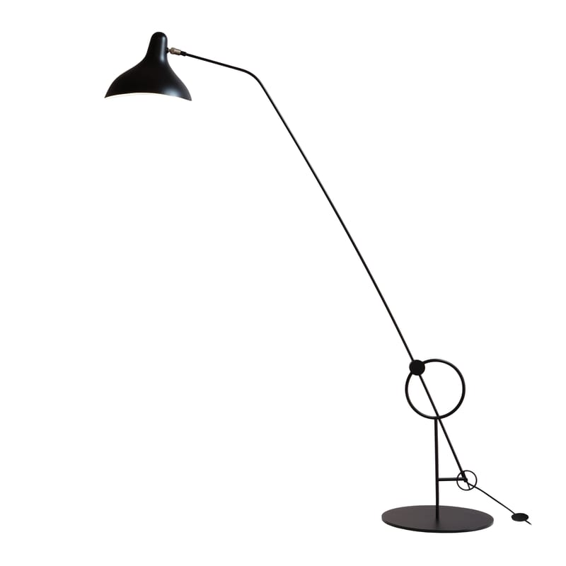 Luminaire - Lampadaires - Lampadaire Mantis BS8 LARGE métal noir / Réédition 1951 - Orientable - H 174 cm - DCW éditions - Noir - Acier