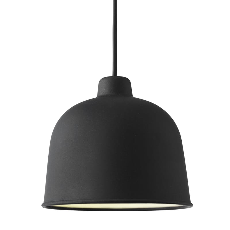 Luminaire - Suspensions - Suspension Grain matériau composite noir / Ø 21 cm - Muuto - Noir - Matériau composite