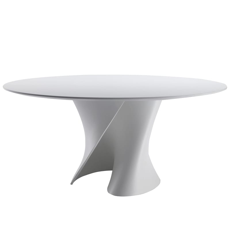 Mobilier - Tables - Table ronde S plastique blanc / Ø 140 cm - Plateau Cristalplant - MDF Italia - Blanc - Cristalplant