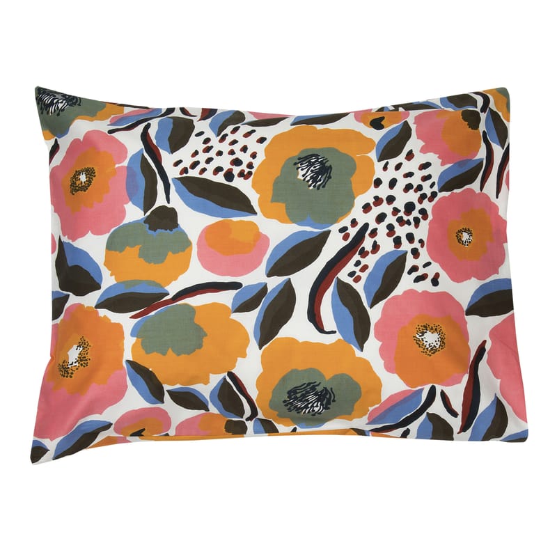 Décoration - Textile - Taie d\'oreiller 65 x 65 cm Rosarium tissu multicolore - Marimekko - Rosarium / Multicolore - Coton