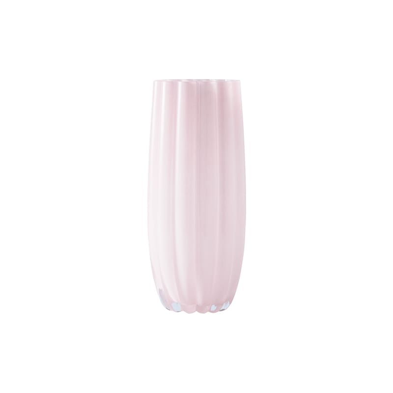 Décoration - Vases - Vase Melon Medium verre rose / Ø 13 x H 27 cm - Pols Potten - Rose pâle - Verre peint