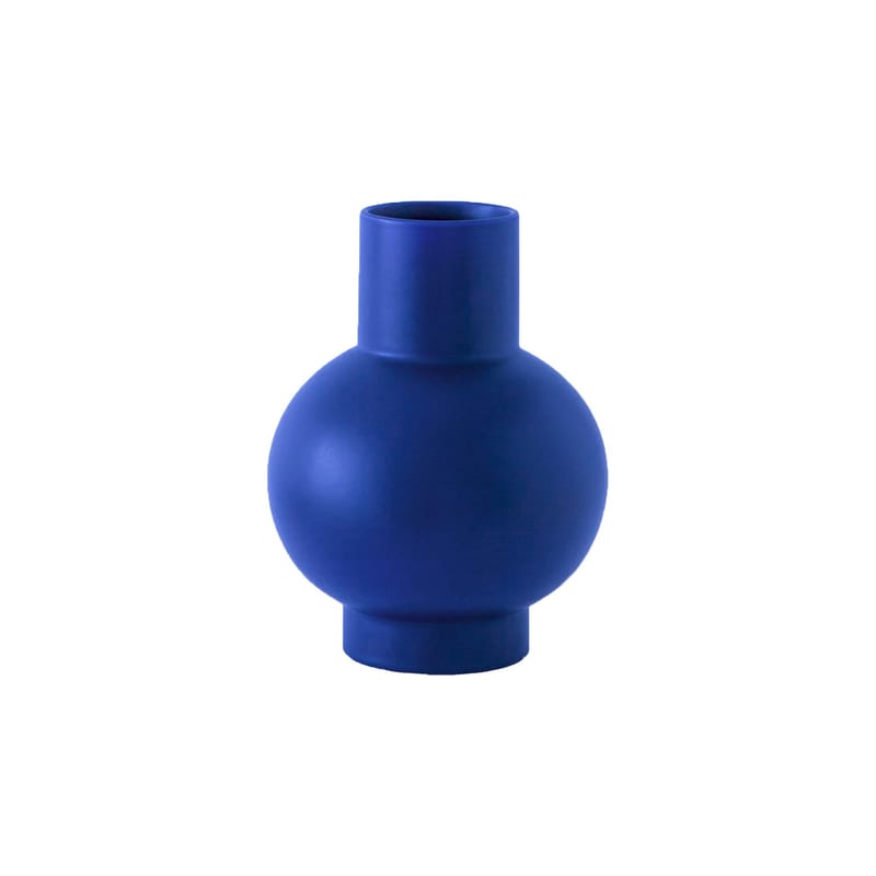 Décoration - Vases - Vase Strøm Small céramique bleu / H 16 cm - Fait main / Nicholai Wiig-Hansen, 2016 - raawii - Bleu Horizon - Céramique