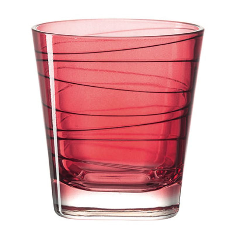 Table et cuisine - Verres  - Verre à whisky Vario verre rouge / H 9 cm - Leonardo - Rouge - Verre