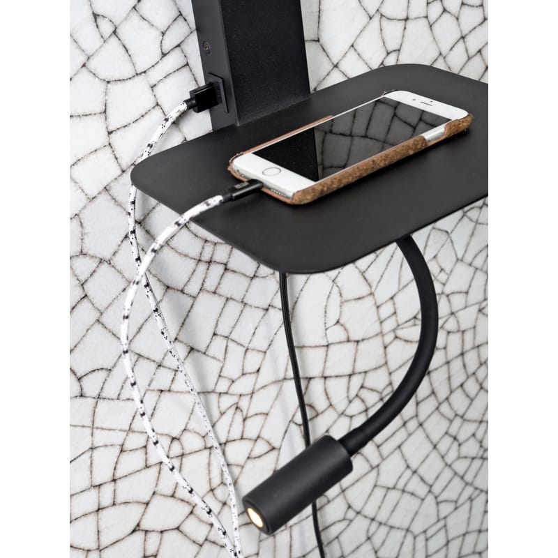 Lampada Da Parete Moderna Da Lettura A LED 3W + 8W, A Collo D'oca Oltre Alla Lampada Con Porta