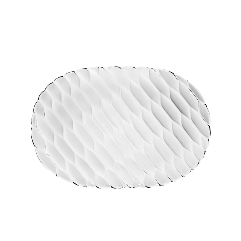 Table et cuisine - Plateaux et plats de service - Plateau Jellies Family plastique transparent / 36 x 25 cm - Kartell - Cristal - Technopolymère thermoplastique