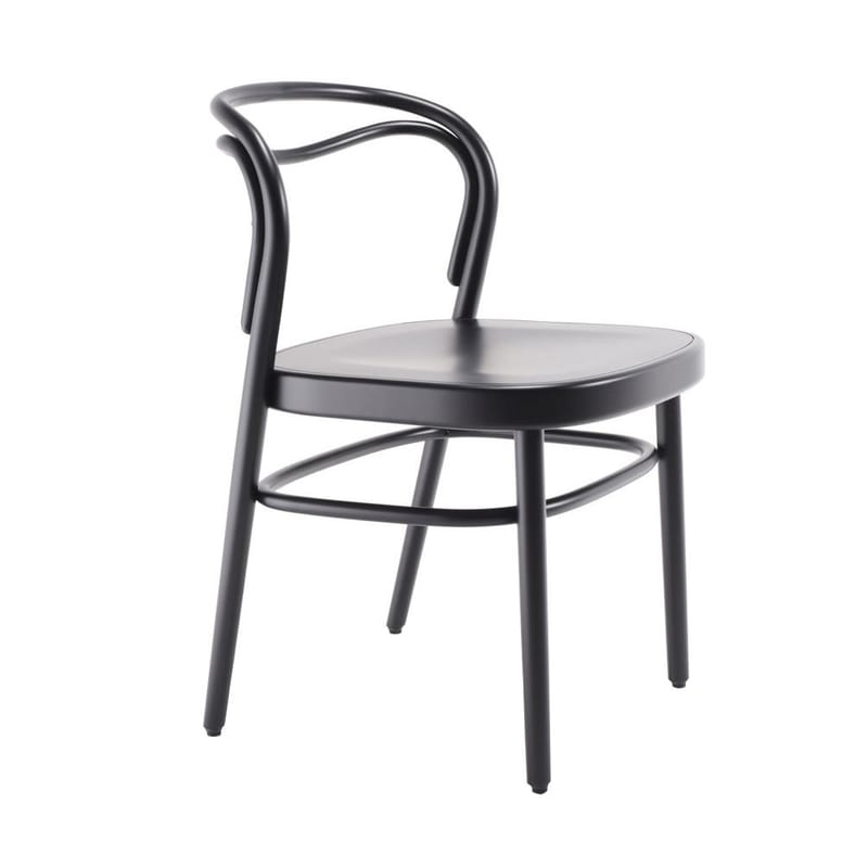 Möbel - Stühle  - Stuhl Beaulieu holz schwarz - Wiener GTV Design - Schwarz - Buchenfurnier, Gewölbte Buche