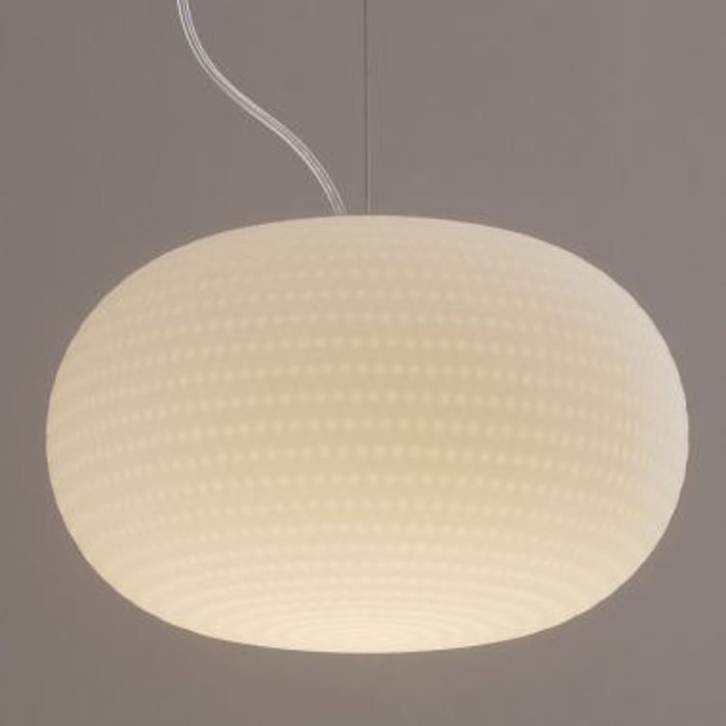 Luminaire - Suspensions - Suspension Bianca LED verre blanc / Verre - Fontana Arte - Blanc - Verre soufflé