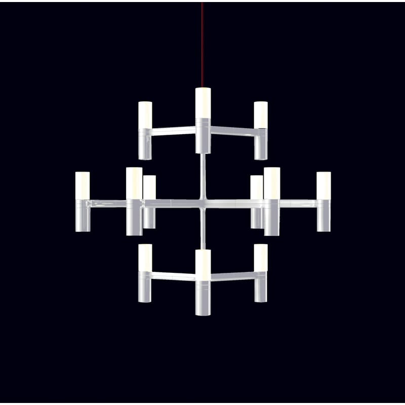 Luminaire - Appliques - Suspension Crown Minor métal blanc / Ø 77 cm - Nemo - Blanc mat - Aluminium