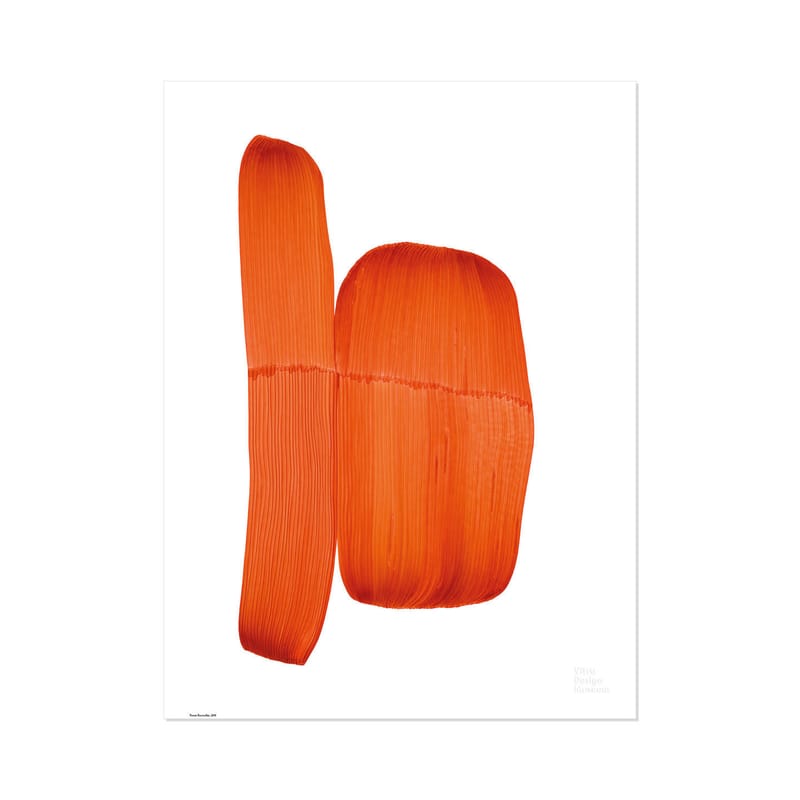 Décoration - Stickers, papiers peints & posters - Affiche Ronan Bouroullec - Drawing 2018 papier orange / 50 x 67,5 cm - Vitra - Orange - Papier