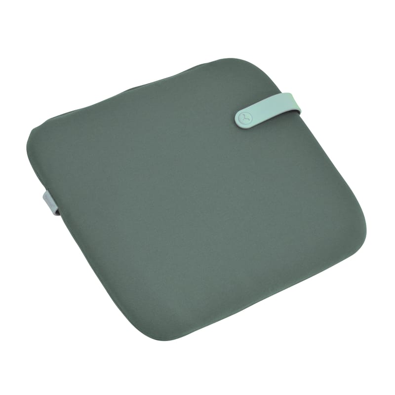 Décoration - Coussins - Galette de chaise Color Mix tissu vert / 41 x 38 cm - Fermob - Vert safari - Mousse, PVC, Tissu acrylique