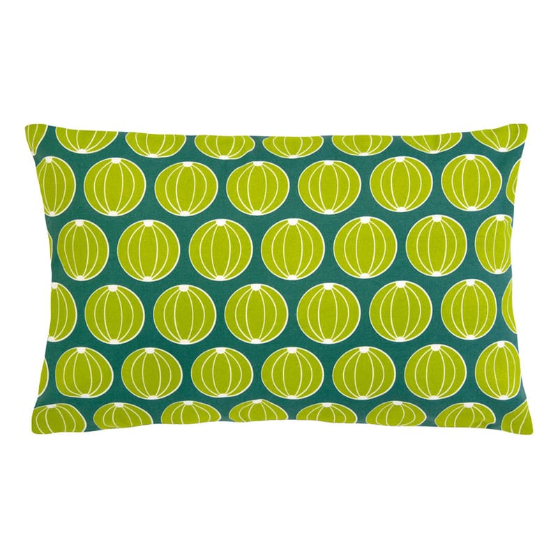 Decoration - Cushions & Poufs - Envie d\'ailleurs - Melons Outdoor cushion textile green 68x44 cm - Fermob - Jade green - Foam, Water repellant cotton