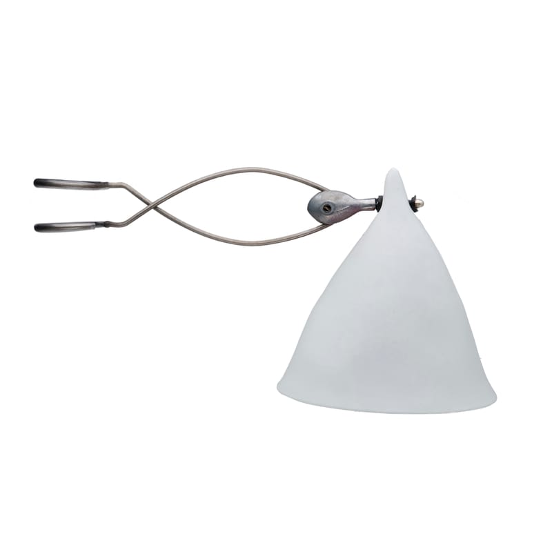 Luminaire - Lampes de table - Spot à pince Cornette céramique blanc en porcelaine - Tsé-Tsé - Porcelaine blanche mate - Porcelaine