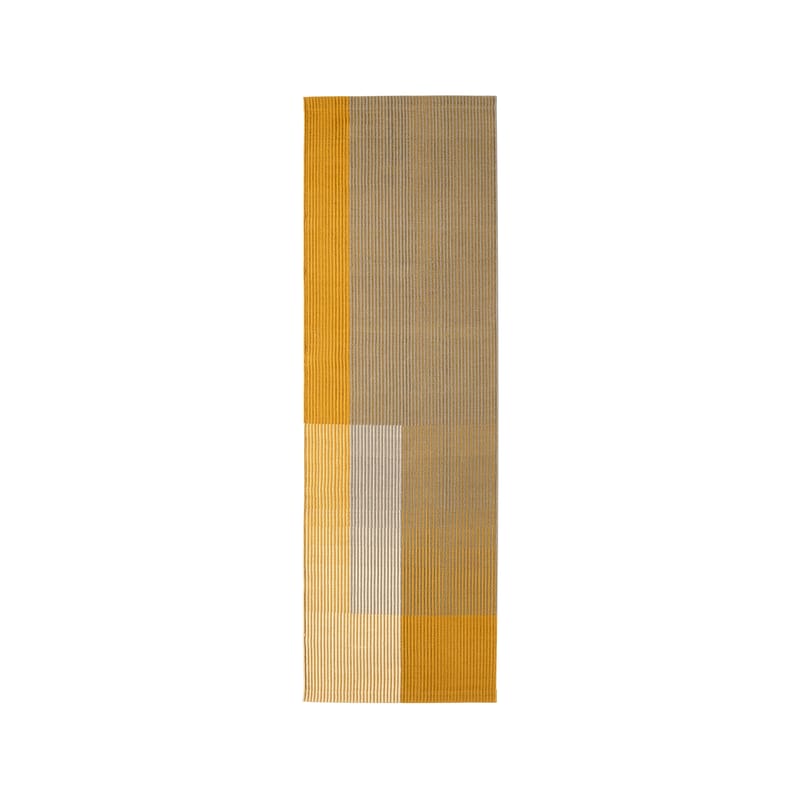 Décoration - Tapis - Tapis Haze 1 jaune / 80 x 240 cm - Nanimarquina - Haze 1 / Jaune, beige, gris - Laine de Nouvelle-Zélande, Laine italienne
