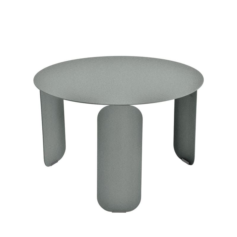 Arredamento - Tavolini  - Tavolino Bebop metallo grigio / Ø 60 x H 38 cm - Fermob - Grigio lapillo - Acciaio, Alluminio