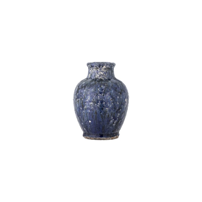 Décoration - Vases - Vase Nimue céramique bleu / Ø 12 x H 16 cm - Bloomingville - Bleu - Terre cuite