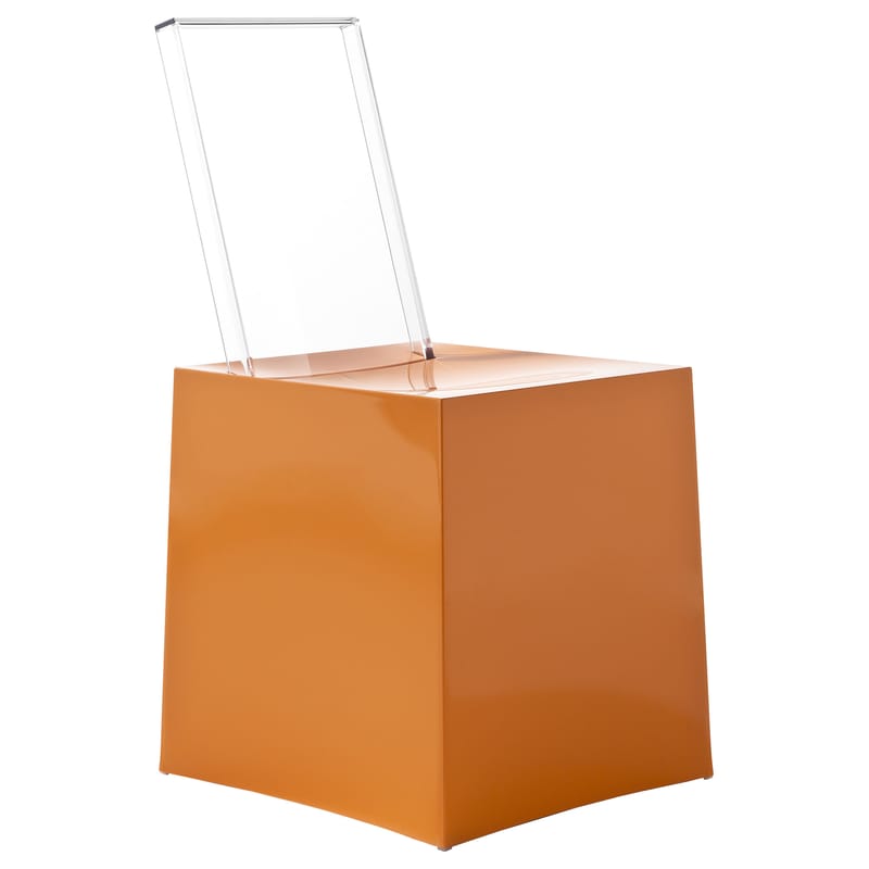 Furniture - Chairs - Miss Less Chair plastic material orange Plastic / Transparent backrest - Kartell - Orange / Crystal - Polycarbonate, Technopolymer