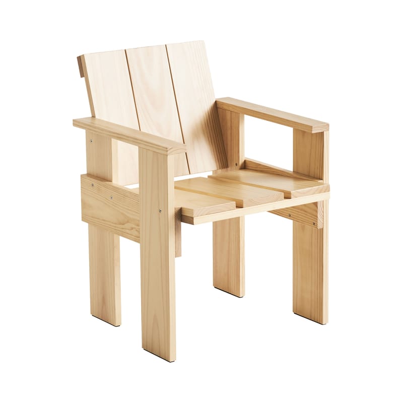 Mobilier - Chaises, fauteuils de salle à manger - Fauteuil de repas Crate Outdoor bois naturel / Gerrit Rietveld, 1934 - Hay - Bois naturel - Pin massif