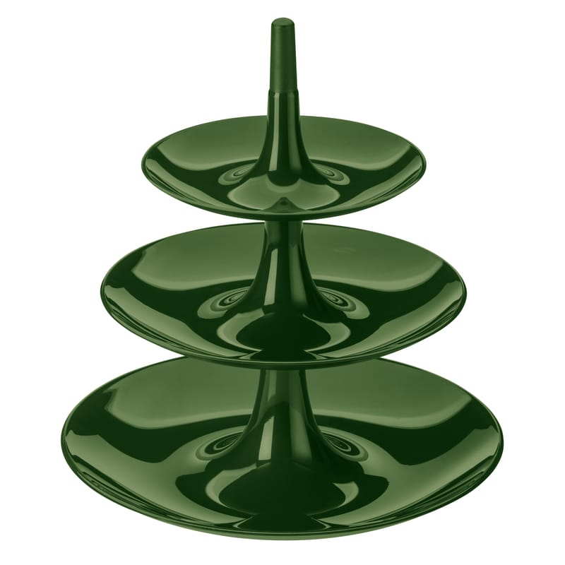 Table et cuisine - Plateaux et plats de service - Serviteur Babell plastique vert / Ø 31,4 x H 34 cm - Koziol - Vert forêt - PMMA