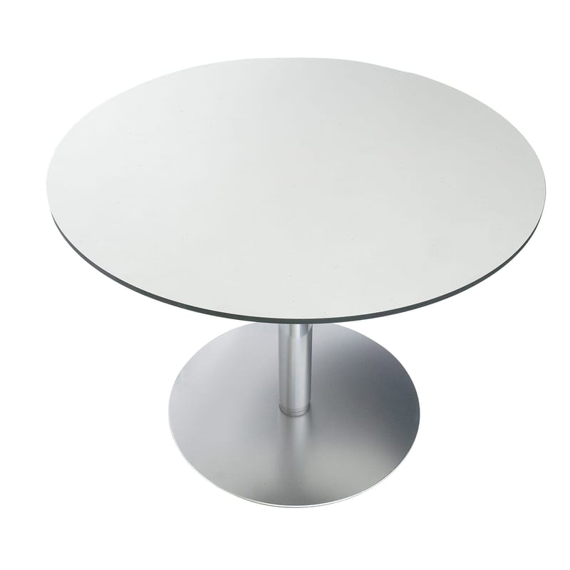 Mobilier - Mange-debout et bars - Table à hauteur réglable Rondo / Ø 90 cm- HPL - Lapalma - HPL Blanc - Acier, HPL