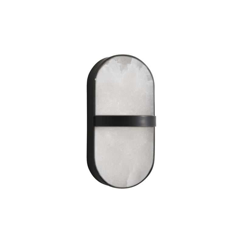 Luminaire - Appliques - Applique Torin pierre blanc / Jade - L 18 x H 35 cm - ENOstudio - Jade blanc / Noir - Acier, Jade