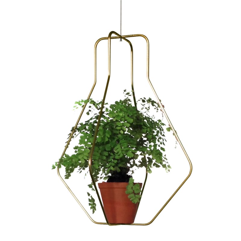 Outdoor - Pots & Plants - Daniel n°3 Flowerpot stand gold metal For flower pot / Ø 40 x H 52 cm - Compagnie - Gold - Steel