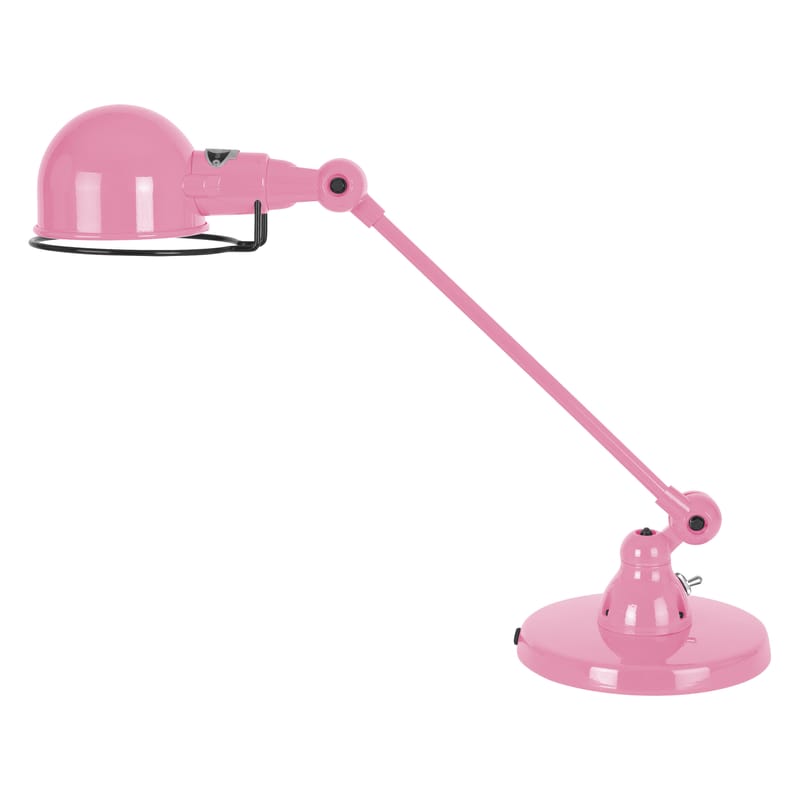 Décoration - Pour les enfants - Lampe de table Signal métal rose / 1 bras - L 40 cm - Jieldé - Rose brillant - Acier inoxydable