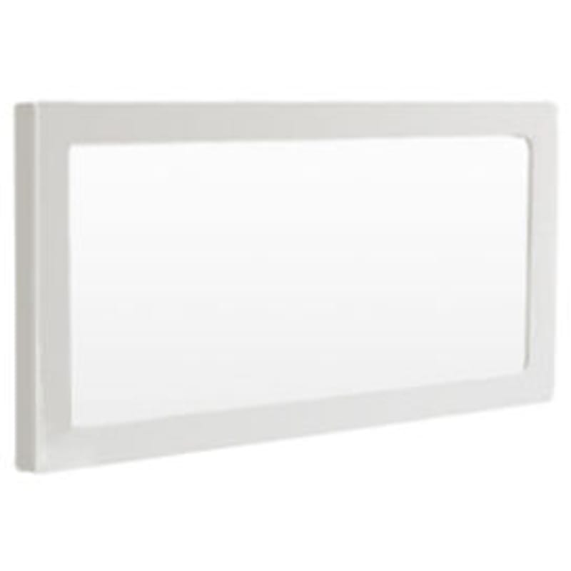 Mobilier - Miroirs - Miroir mural Little Frame métal blanc miroir / 45 x 90 cm - Zeus - Blanc demi-opaque - Tôle d’acier naturelle