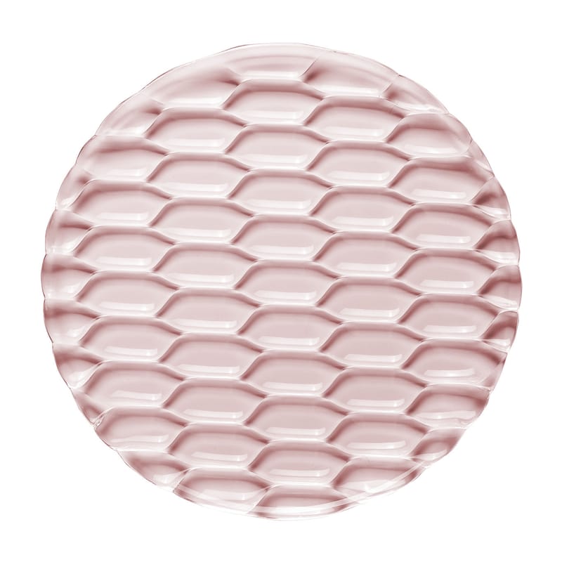 Tavola - Vassoi e piatti da portata - Piatto da portata Jellies Family materiale plastico rosa / Ø 33 cm - Kartell - Rosa - Tecnopolimero termoplastico