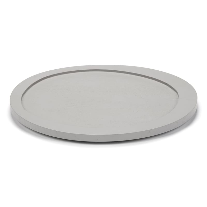 Table et cuisine - Plateaux et plats de service - Plateau Inner Circle bois gris / 40 x 38 cm - Bois - valerie objects - Gris clair - Frêne