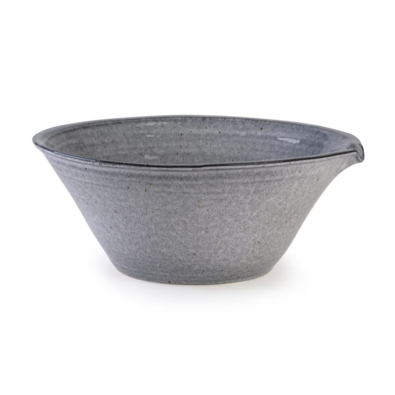 Tisch und Küche - Salatschüsseln und Schalen - Salatschüssel  keramik grau / Ø 28 x H 11 cm -  Steinzeug gesprenkelt - Au Printemps Paris - Grau gesprenkelt - Sandstein