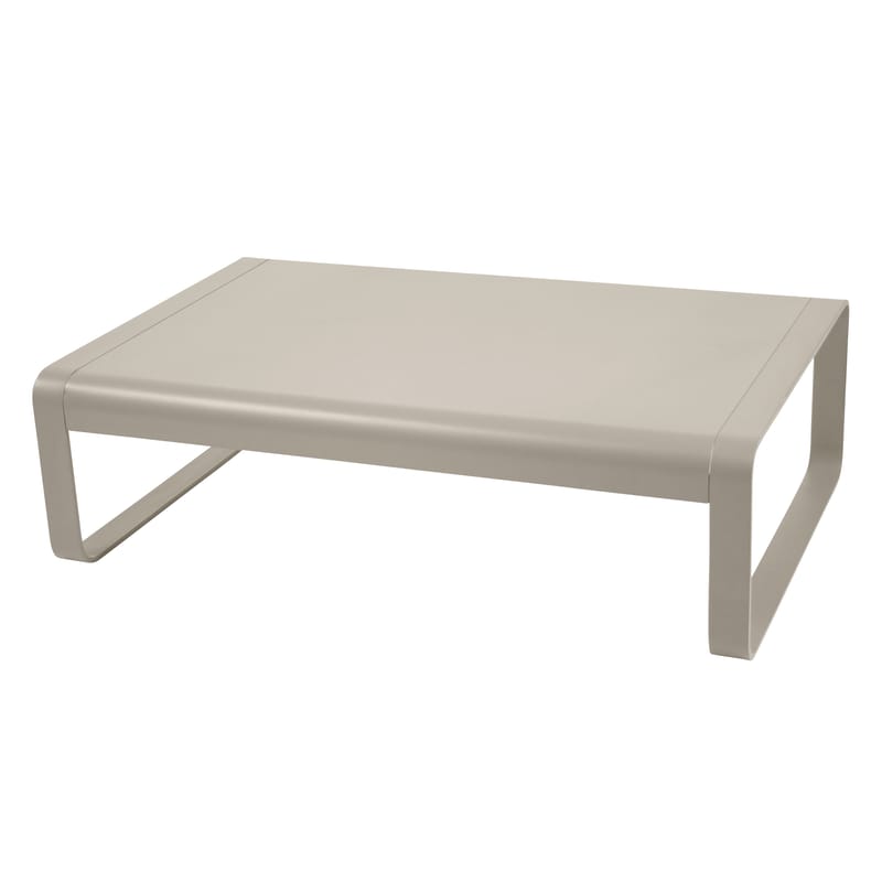 Mobilier - Tables basses - Table basse Bellevie métal beige / Aluminium - 103 x 75 cm - Fermob - Muscade - Aluminium laqué