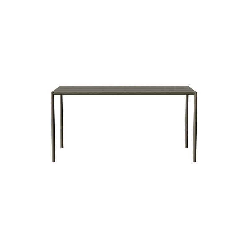 Jardin - Tables de jardin - Table rectangulaire Sine métal vert / 151 x 75,5 cm - NINE - Vert foncé - Acier inoxydable