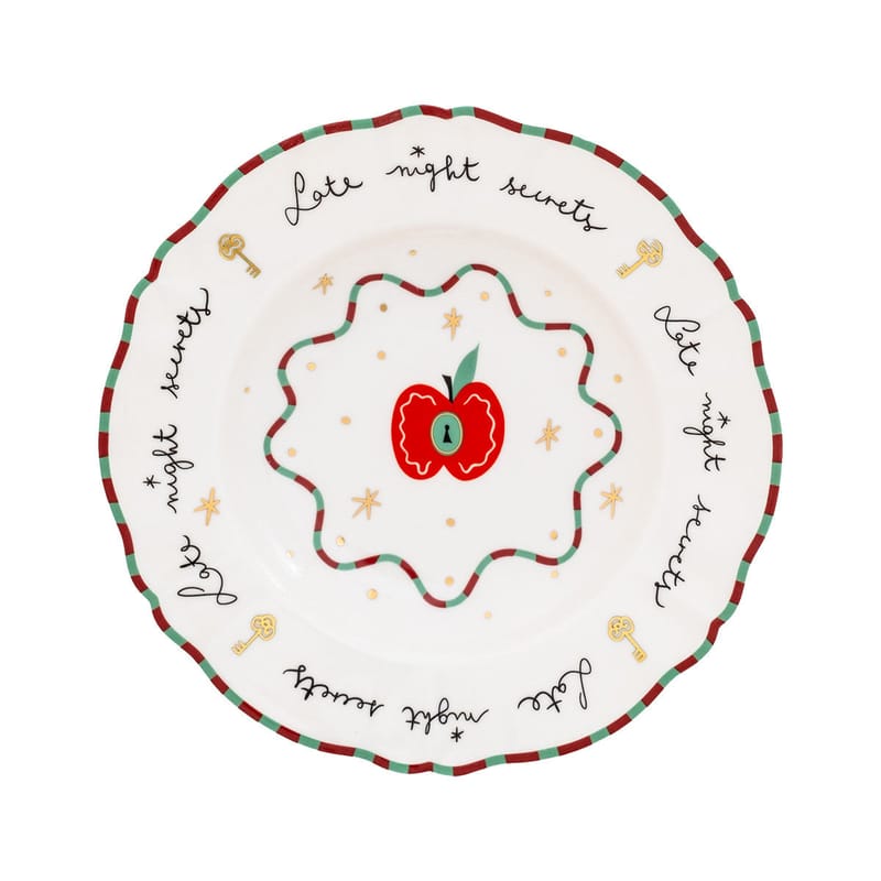 Table et cuisine - Assiettes - Assiette creuse Il frutto della passione - Apple céramique rouge / Ø 23 cm - Bitossi Home - Apple / Rouge - Porcelaine