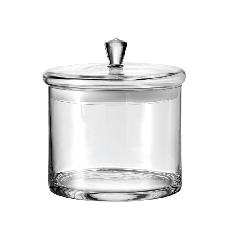 Table et cuisine - Boîtes et conservation - Boîte Top verre transparent / Ø 18 x H 20 cm - Leonardo - H 20 cm / Transparent - Verre