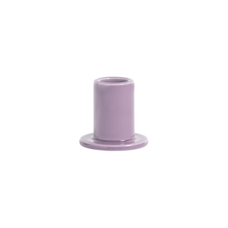 La boutique de Noël - Cadeaux Must-have - Bougeoir Tube Small céramique violet / H 5 cm - Hay - Lilas - Faïence