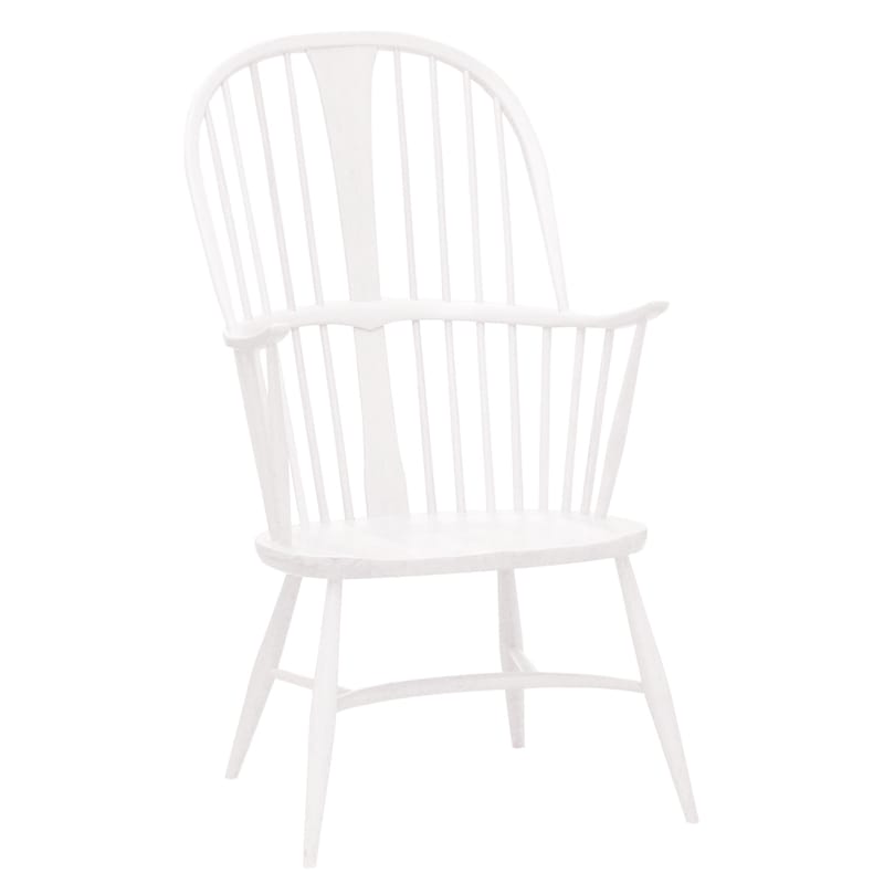 Mobilier - Fauteuils - Fauteuil Originals Chairmaker / Réédition 1950\' - Ercol - Blanc - Hêtre massif peint, Orme massif peint