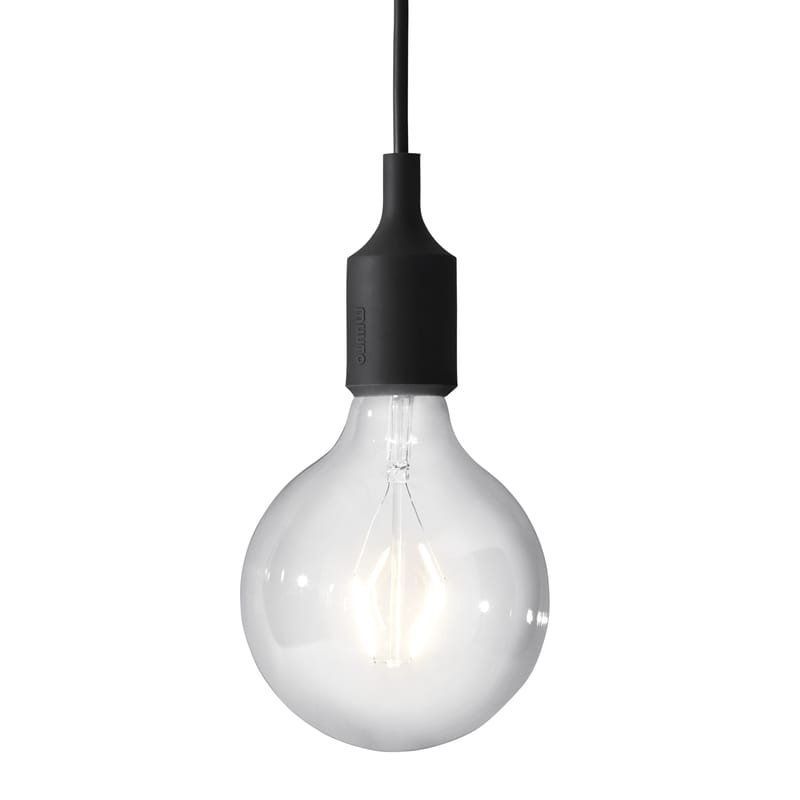 E27 black hot sale light bulb
