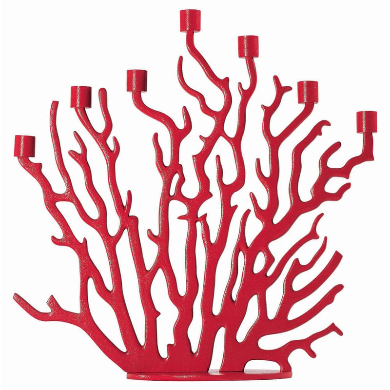 Dekoration - Spaßig und ausgefallen - Kerzenleuchter Tenochtitlan metall rot - Driade - Rot - Gussaluminium