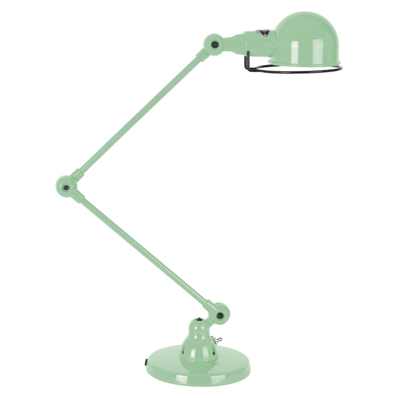 Décoration - Pour les enfants - Lampe de table Signal métal vert / 2 bras - H max 60 cm - Jieldé - Vert d\'eau brillant - Acier inoxydable