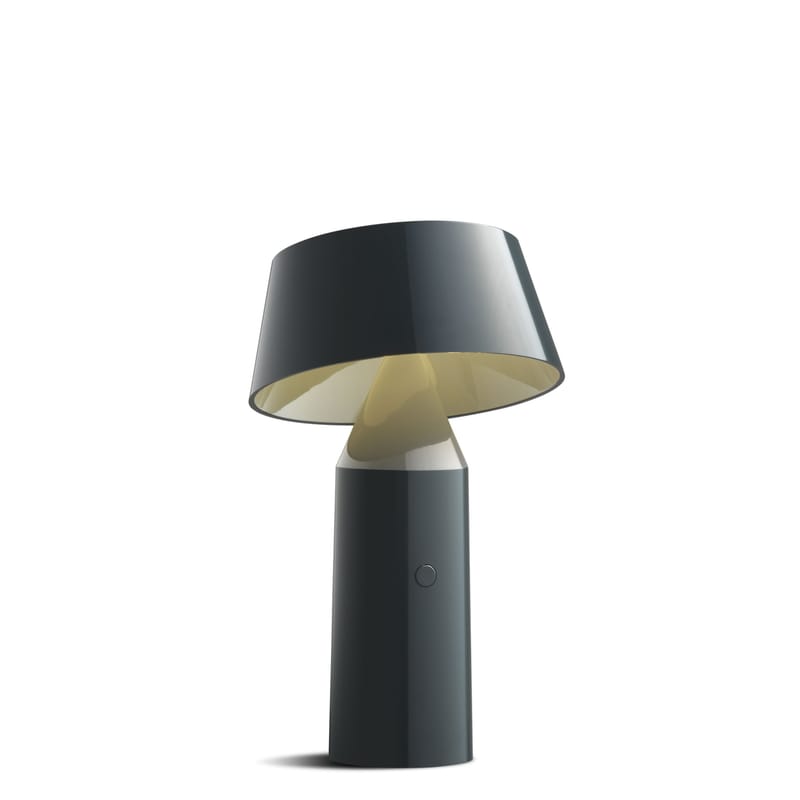 Icônes - Luminaires iconiques  - Lampe sans fil rechargeable Bicoca plastique gris - Marset - Anthracite - Polycarbonate
