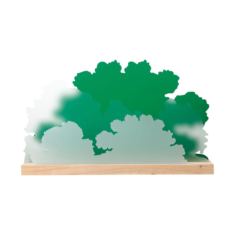 Décoration - Pour les enfants - Organiseur de bureau Maquis plastique vert bois naturel / L 45 cm - L\'atelier d\'exercices - Maquis / Vert - Bois massif, PMMA