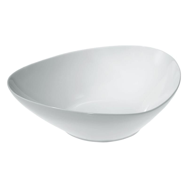 Table et cuisine - Saladiers, coupes et bols - Saladier Colombina céramique blanc / 31 x 27 cm - Alessi - Blanc - Porcelaine